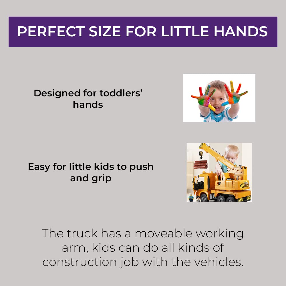 FRATELLI Big Size Exclusive Toys for Kids|Boys|Girls with Lights and Music (Excavator Truck, Friction Power Toy Trucks) Red 3