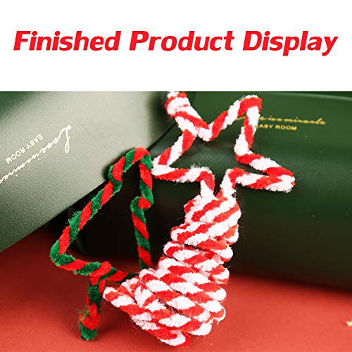 Image of 100 Pieces Pipe Cleaners Chenille Stem, Solid Color Pipe Cleaners Set for Pipe Cleaners DIY Arts Crafts Decorations, Chenille Stems Pipe Cleaners (Red)