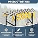 Industrial Roller Stand 660LB, Yellow Adjustable Conveyor Roller, Table Saw Extension Stand with Wheels, Woodworking
