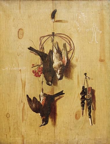 Cuadro en lienzo decorativo de 60x90cm: obra Uccelli Morti de Melchior De Hondecoeter