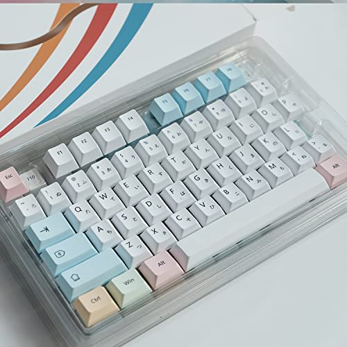 Image of CuXiu Chalk Keycaps 136 Keys PBT Keycap Set for Cherry MX Switches Cherry Profile Japanese Keycaps for Mechanical Keyboard Dye Sub gh60 xd64 xd84 xd96 87 104