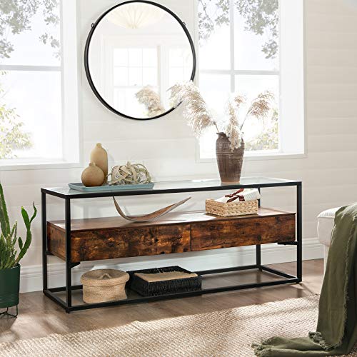 Tempered Glass Top TV VASAGLE