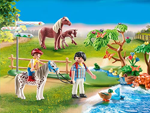 Figurine Randonneurs Et Animaux Playmobil La Boîte Avec Accessoires Inclus - vue 5