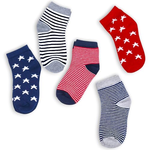 Image of Kid's Socks for Boys and Girls - Made with Soft & Breathable Cotton with Antibacterial Wash, Pack Of 5, Suitable for all day long use