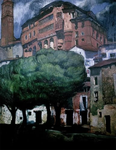 Pintura al óleo sobre lienzo Arzobispo de Tarragona Zuloaga en formato grande de 60x90 cm