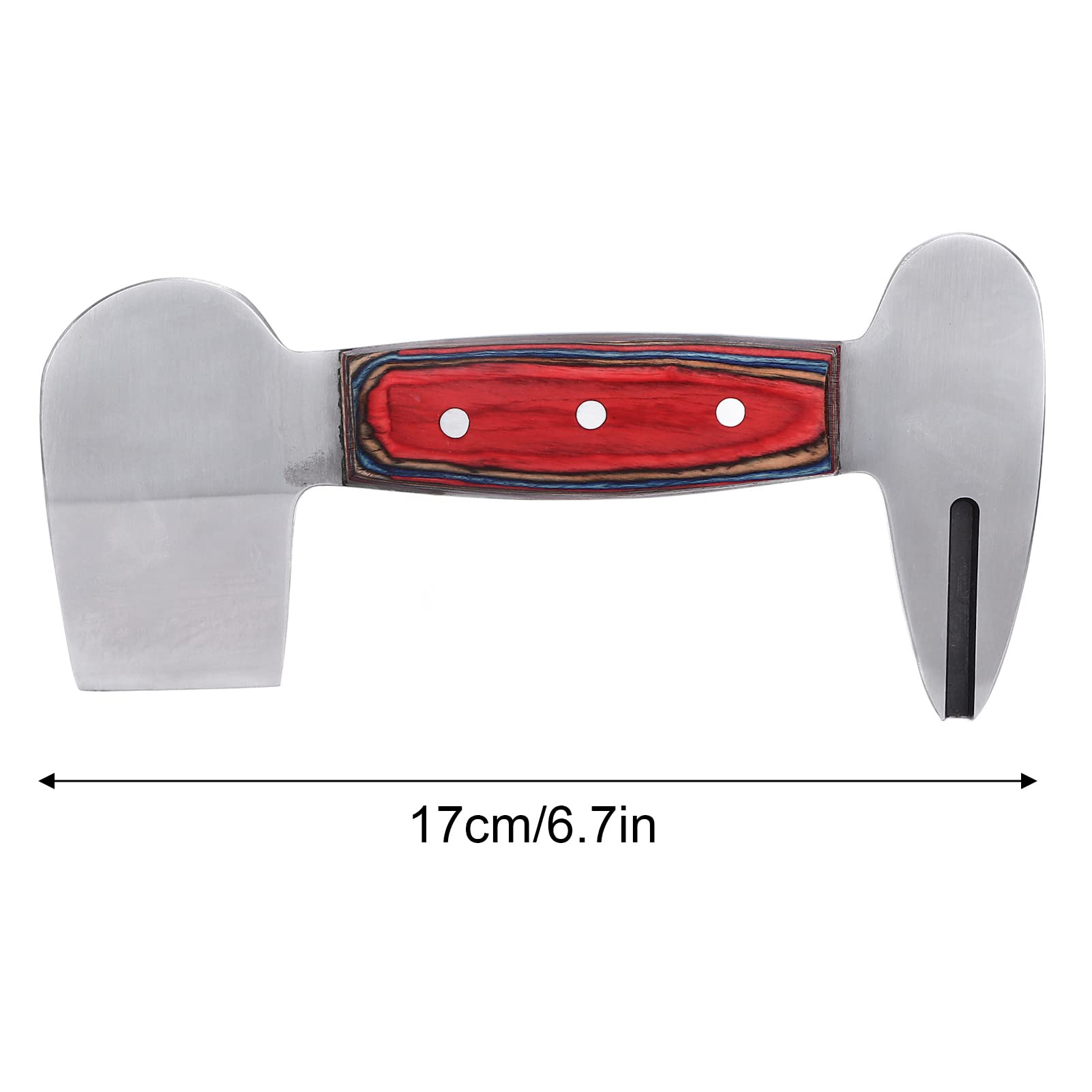 Yuecoom Horse Hoof Knife, Tool Steel Blade Curved Farrier Horse Professional Wooden Handle Horses Hoof Trimming Tools for Horses Hoof Repairment
