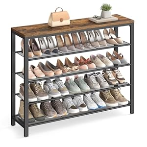VASAGLE Shoe Rack, 5-Tier Shoe Storage...