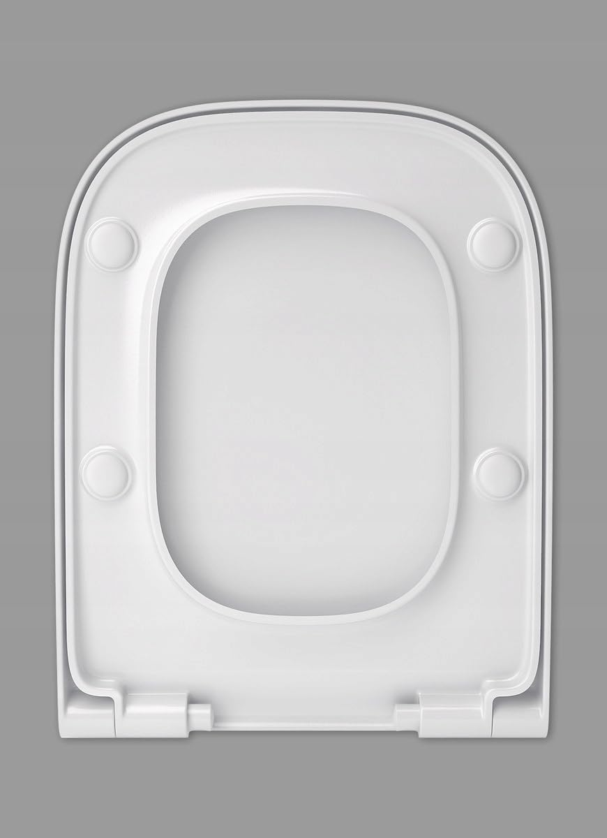 Ramm Toilettensitz kompatibel mit Laufen Pro S, WC Sitz aus antibakteriellem Duroplast, Toilettendeckel mit Absenkautomatik Soft Close