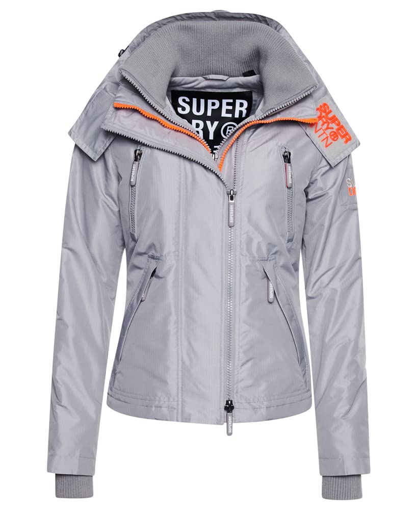 Superdry Women's Gris Waterproof Hooded Jacket Mountain