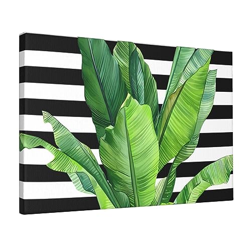 Toile murale moderne de palmier vert DEHIWI pour creer un salon cosy au style tropical