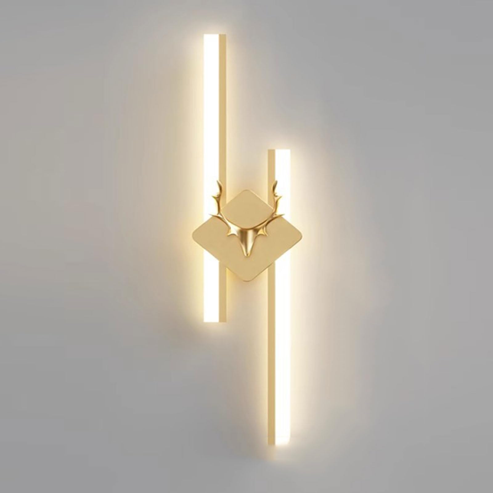 AWEITG Minimalist Adjustable Angle Wall Lamp - Matte Black/Gold Aluminum Transparent Acrylic Shade for Indoor/Outdoor Use(Gold)