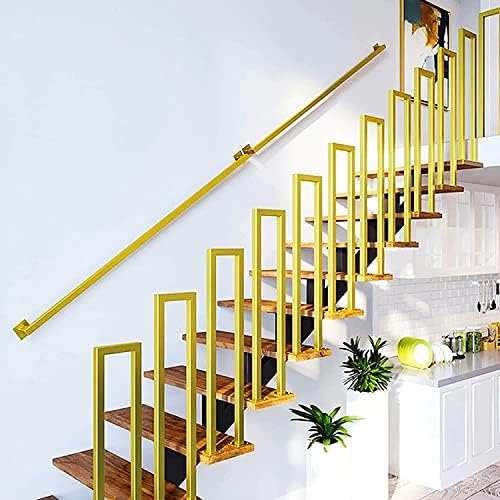 180cm White Galvanized Steel Stair Railing - DIY Indoor/Outdoor Decking Handrail with Wall Mount Support, Easy Installation for Home & Commercial Use