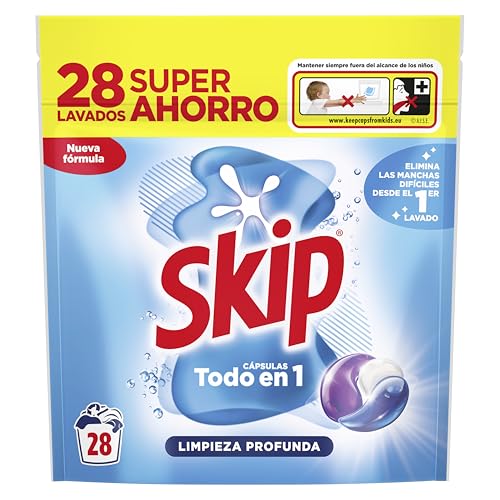 Skip Detergente en Cápsulas Limpieza profunda, 28 lavados