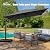Hotime 10ft Patio Cantilever Umbrella Large Rectangular Deck Offset Umbrellas on clearance,sombrillas de patio tilt umbrella with 360°Rotation & Heavy-Duty Aluminum Frame,for Pool Garden Patio,Gray