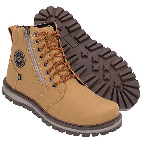 Bota Coturno Masculina Adventure Coturno Selten Milho 43, Caramelo