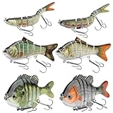6pcs Fishing Lures for Freshwater and Saltwater,bass Lures Lifelike Fishing Lures for All Species, Swimbait for Relax Family Fishing, Must-Have for Lovely Anglers (Multiple Sizes)