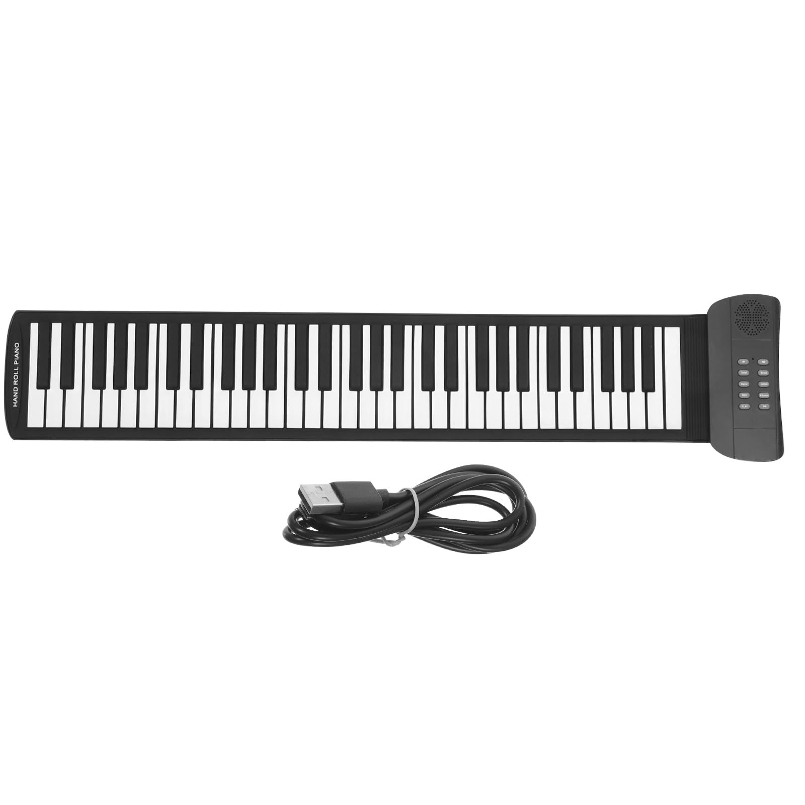 Pianoforte Pieghevole Elettronico in Silicone a 61 Tasti Portatile in Regalo Nero 128 Ritmi e Funzione di Programmazione per Ragazzo Ragazza