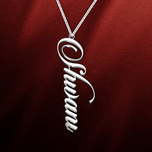 Image of Shivani Cursive Gold & Silver Name Pendant Necklace, Best Jewelry Gift for Girls.