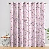 TANTANICAL Sprinkle Curtains for Living Room 63 Inch, Pink Colorful Donut Pattern Design Blackout Curtains, Sprinkle Bedroom Decor Window Drapes with Grommet, 2 Panels Set (VS307)