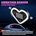 iFunyLED Car LED Interior Lights, Heart-Shaped Ambient Light for Windows, 5 Lighting Modes, Charging Through Type-c and Solar Energy, Car Decorations for Women Men, Pack of 1, (Pink)