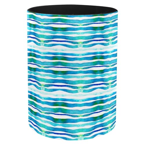 Eslifey Porta penne in ferro, portapenne a onda d'acqua, porta accessori da scrivania, organizer per pennelli da trucco