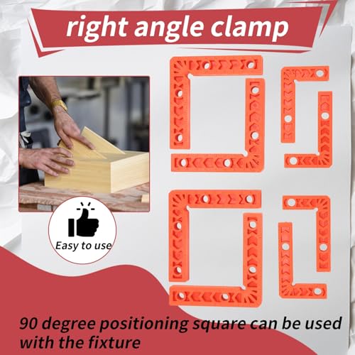 Kopinma 90-Grad-Klemme, Positionierungswinkel, Rechtwinklige Klemme mit Klemme, Eckklemmen, Holzbearbeitungswerkzeug für Bilderrahmen