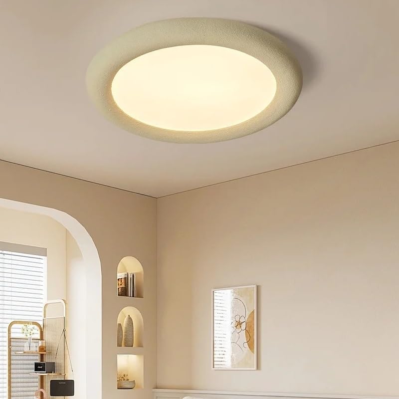 Plafonnier LED moderne Iceberg crème pour illuminer chaleureusement la salle à manger