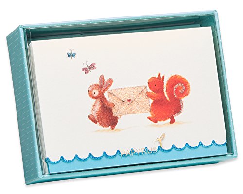 Image of Papyrus Blank Cards with Envelopes, Bunny & Squirrel (14-Count)