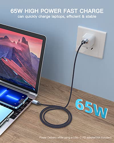 Kuulaa Usb C To Usb C Cable,Usb C To Lightning Cable,2 Pack 65W Fast Charge Magnetic Charging Cable,Data Transfer Cable Compatible For Iphone/Samsung/Pixel/Macbook/Ipad Air/Pro(6Ft/6Ft) #TOP1