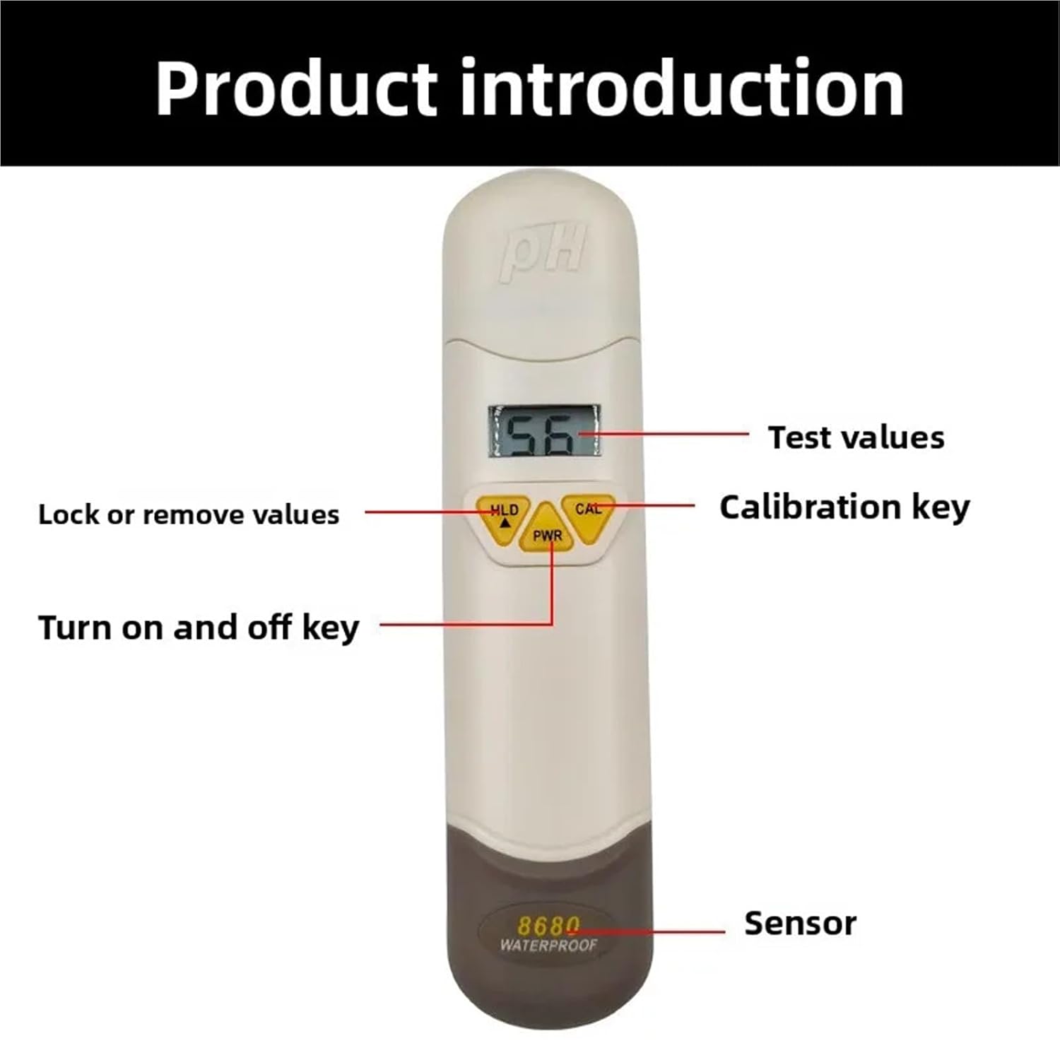 TDS Meter, Digital Water Tester Portable PH Meter Pen Type Quality Liquid Solution Display Not Supported,Digital Water Tester