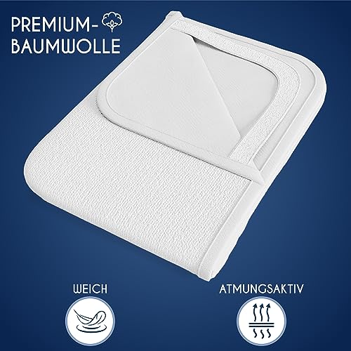 Dreamzie Matratzenschoner 90 x 200 Wasserdicht (2er-Set) Oeko-TEX Zertifiziert - Nässeschutz 90x200 Atmungsaktive 5