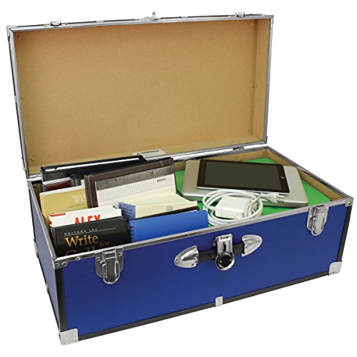 seward trunk college dorm and camp storage footlocker trunk blue 30-inch swd5120-40
