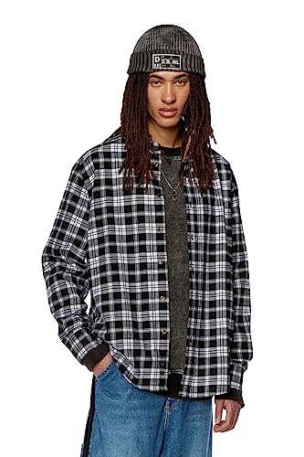Diesel S-ombe-Check-nw Chemise pour Homme en Coton à Carreaux