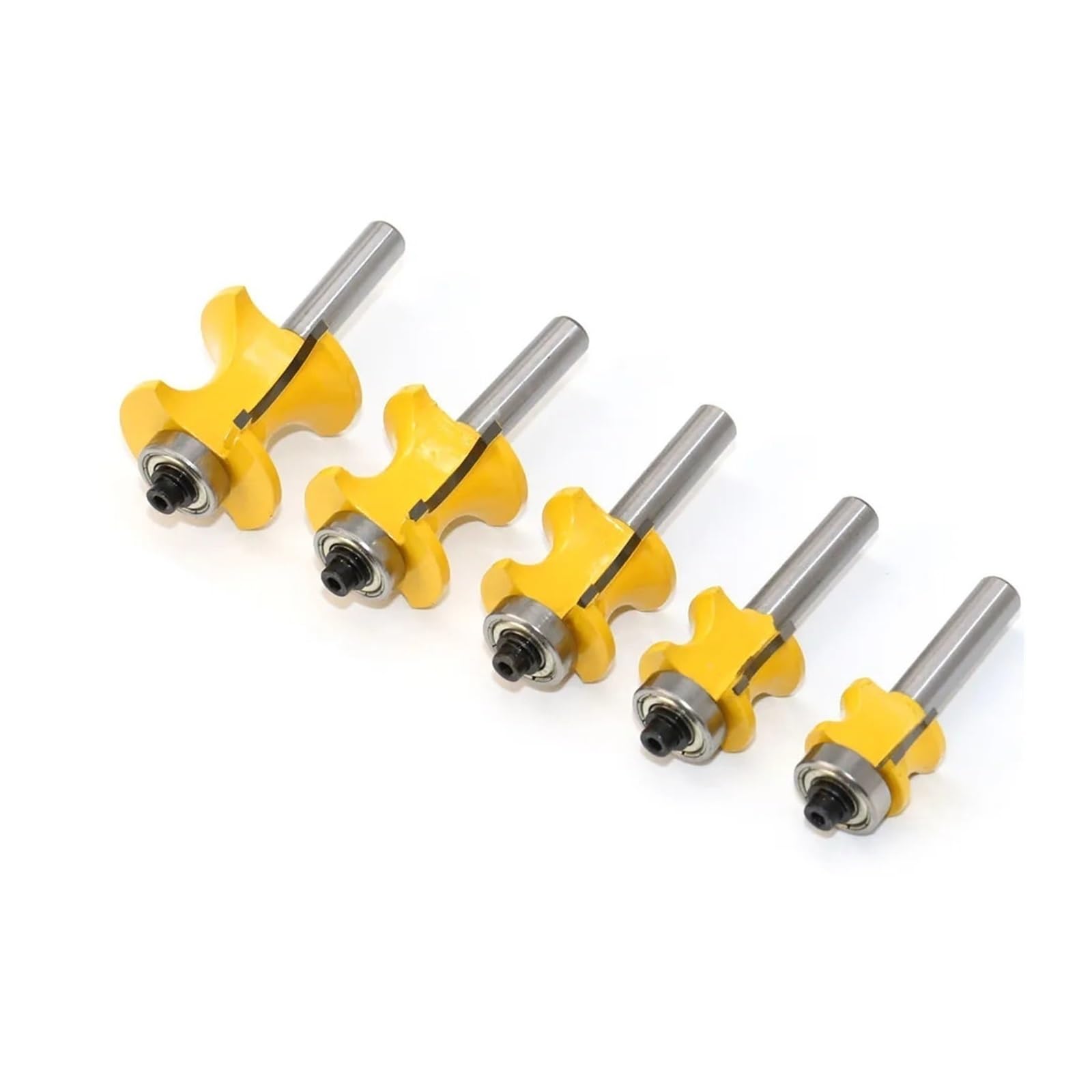 1/5 szt. Zestaw końcówek routera Bullnose z chwytem 8 mm C3 Frez do drewna końcówką węglikową(5pcs 12mm shank)