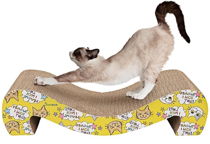 PSK PET MART Durable Double Sided Cardboard Scratcher with Catnip Scratcher Lounge Couch Scratch Pad Suitable for Cat Indoor Playing - Multicolor (Pack of 1) (B0CPSH6V65) Amazon Price History, Amazon Price Tracker