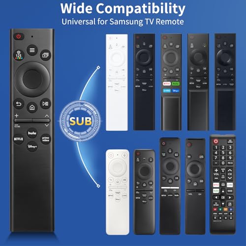 Image of (Pack of 2) Universal Remote for Samsung TV Frame Solar Serif Crystal Curved LED QLED OLED Neo UHD SUHD HDTV 4K 8K 7 8 9 Series Smart TV Remotes Control Replacement - 2 Year Warranty