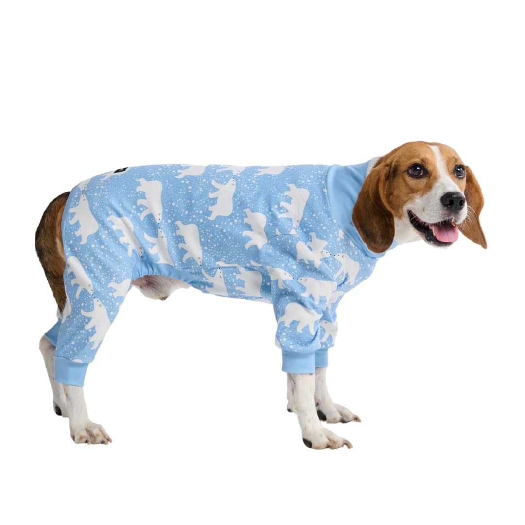 Spark Paws Dog Pajamas - Stretch Onesie Recovery Full Leg Surgery Suit PJS
