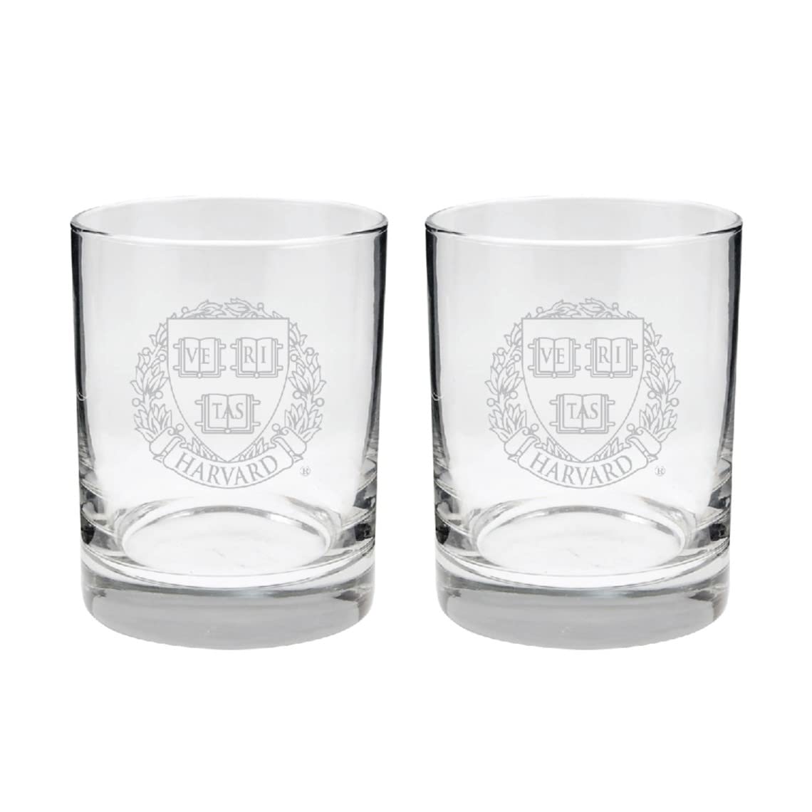 Harvard University Satin Finish Rock Glass Set of 2 14oz