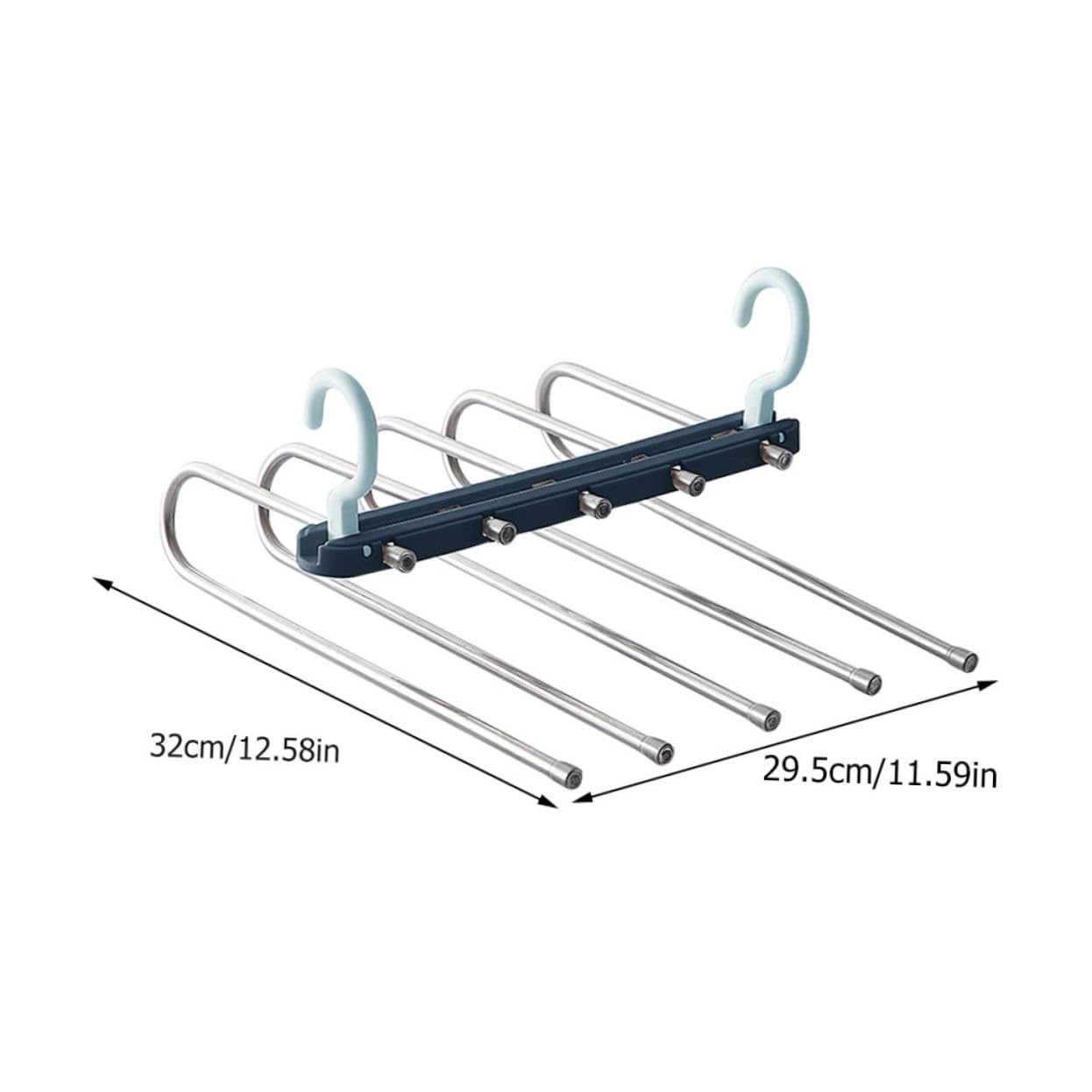 HOOTNEE 1Pc Multi Functional Clothes Hanger Space Saving Organizer for Pants Scarves and More and Stretchable Design for Closet Storage