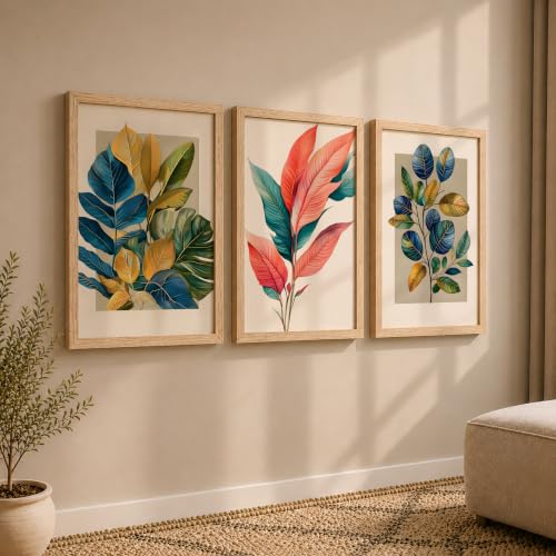 Image of NoWorries Modern Anime Wall Art Frame Paintings 300 GSM Premium Prints | Cool, Anime Character Print & Typography Frames | HD Quality Stylish Wall Paintings Home Decor for Living Room, Office & Bedroom | Wooden Finish Wall Art Frames (Set of-3) (NATURAL, ART-7, 21X31INCHES)