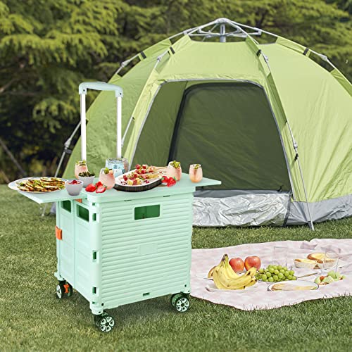 Faltbarer Einkaufstrolley mit verlängertem Deckel, verschleißfest, geräuschlos, 80 kg Tragkraft, robuster und… – Bild 3