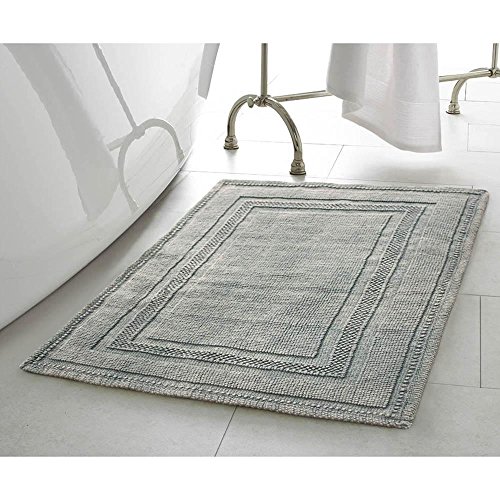 Jean Pierre - Stonewash Racetrack Bath Rug, Cotton, Premium Bathroom