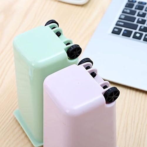 Miniatura 6 de 3 piezas Mini bote de basura con tapa, cubo de basura multifuncional de escritorio para oficina y hogar, soporte de basura compacto para organizar