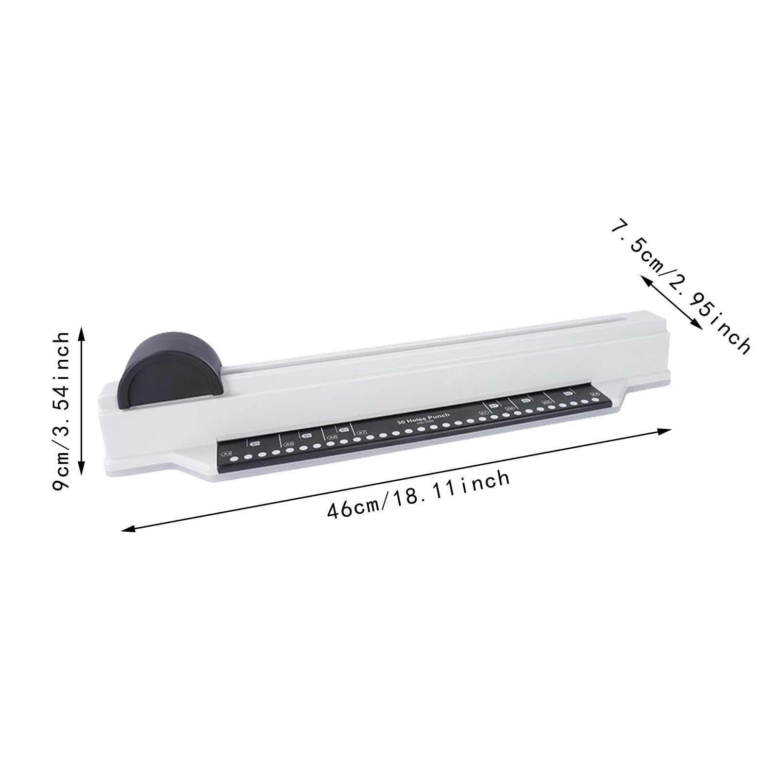Perforatrice a 30 Fori, 5 Fogli con, Fori /20, Fori A4/30, Perforatrice per Carta, Rilegatrice per Fai Da Te, Artigianato, Casa, Nero