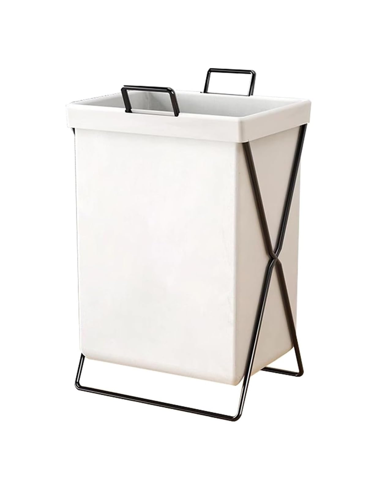 Folding dirty laundry basket, Freestanding Foldable Laundry Basket Multicolor(White)