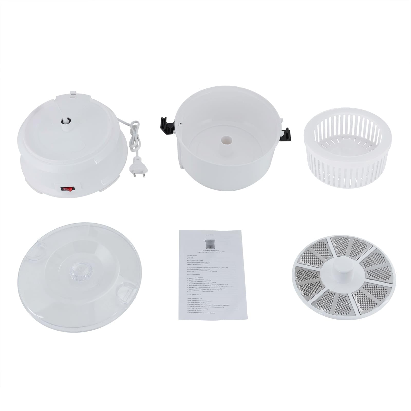 Éplucheur de Pommes de Terre Électrique 85 W, Épluchage Rapide 2 à 4 Minutes, Grande Capacité 0,8 kg, Pour Cuisines, Restaurants, Fast-foods (P01)