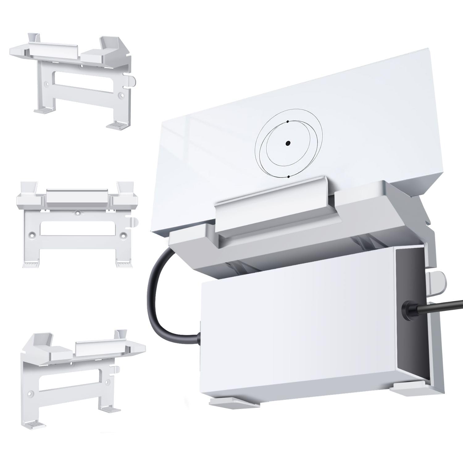 TNP for Starlink Gen 3 Router Mount - Wall Bracket Mounting Kit for Starlink V3 Mesh WiFi Router & Power Supply - 2 in 1 Space Saving Wall Mount Internet Modem Holder for Home & Office Use