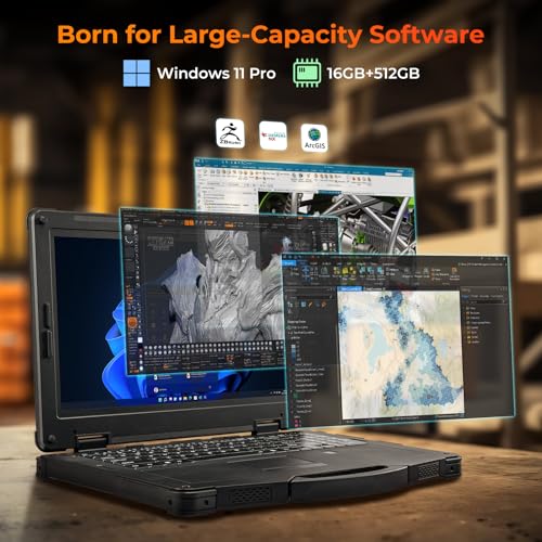 MUNBYN 15.6" Rugged Laptop Windows 11 Pro, Intel i5-1135G7, 16GB+512GB の商品画像 1