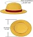 Yofuhope Straw Hat Cospaly Cap Halloween Hats Performance Costume Party Straw hat for Men Women Kids Yellow Strawhats Summer Hat (Yellow)