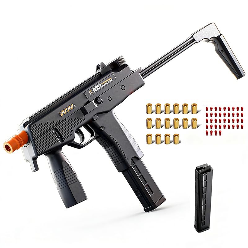 Foam Blaster Toy Gun for Boys, Soft Bullet Shooter with Manual Safety Mode, 10 Meter Range, 54cm Length, Ages 14+ (Black)